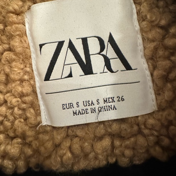 Camel Zara Teddy Coat - Picture 4 of 4